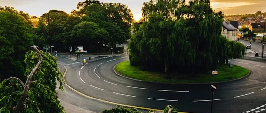 St Helens — a roundabout from above