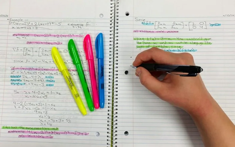 hands writing revision notes with highlighters — article card